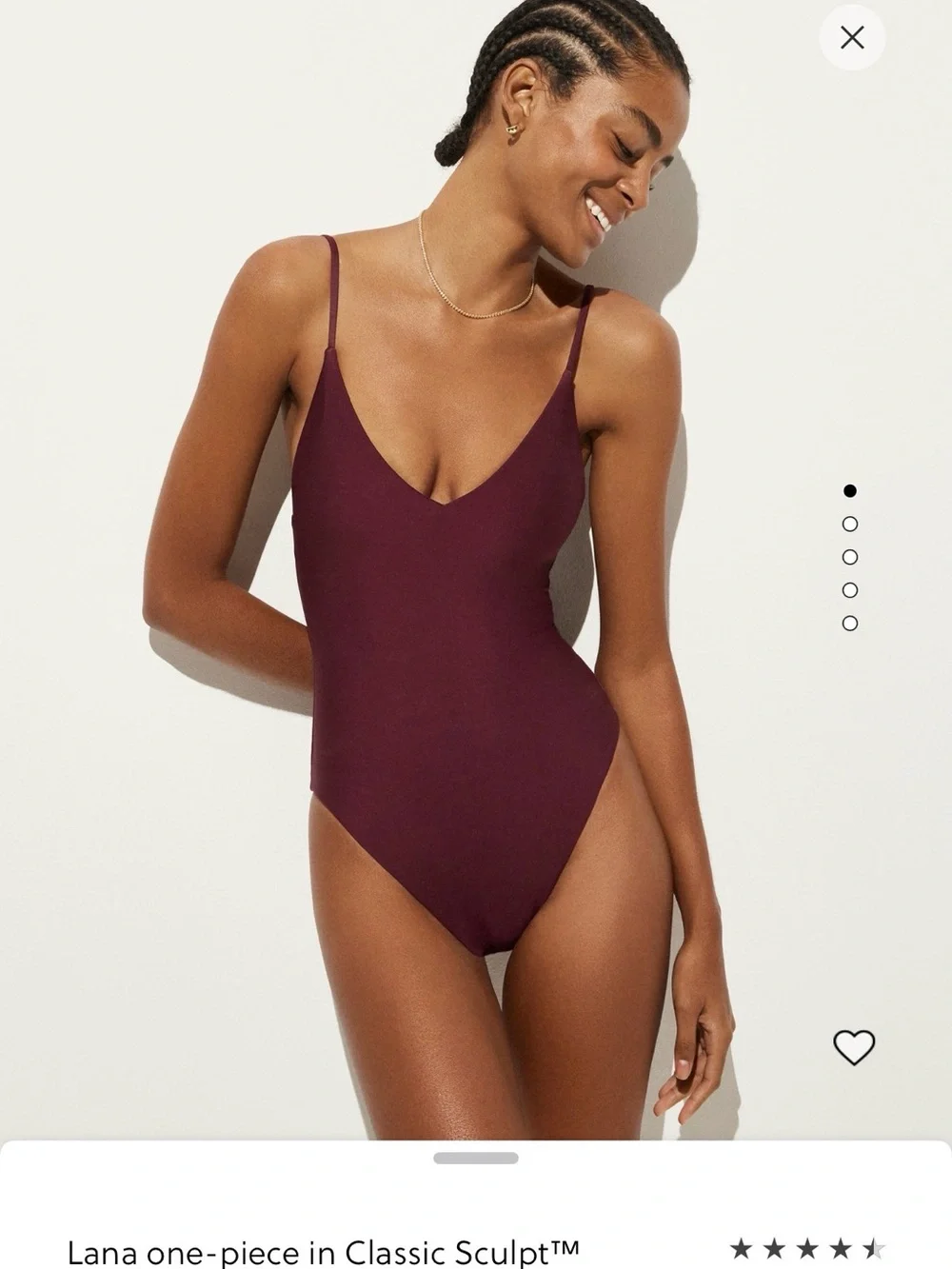 J. Crew Womens One-Piece Swimsuit in Burgundy